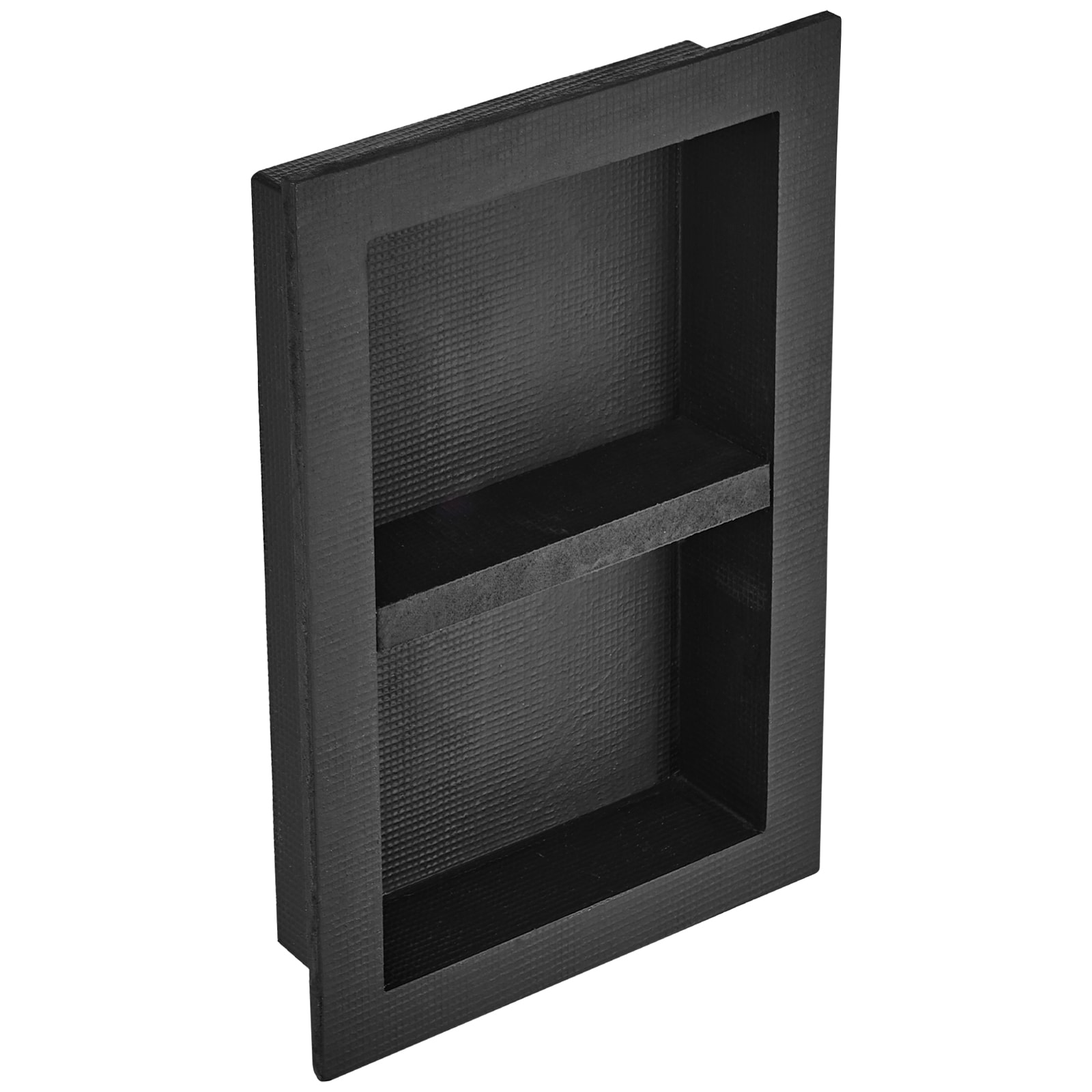 Shower Niche Recessed Double Shelf For Tiling Bathroom Storage Black_voghion.com